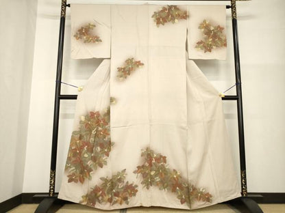 平和屋着物●訪問着　南天文　暈し染め　金彩　正絹　逸品　AABG4990ck