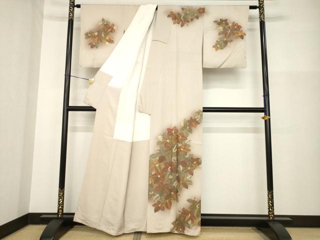 平和屋着物●訪問着　南天文　暈し染め　金彩　正絹　逸品　AABG4990ck