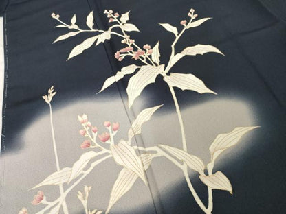 平和屋着物●訪問着　友禅　草花文　暈し染め　正絹　逸品　未使用　AABG4993ck