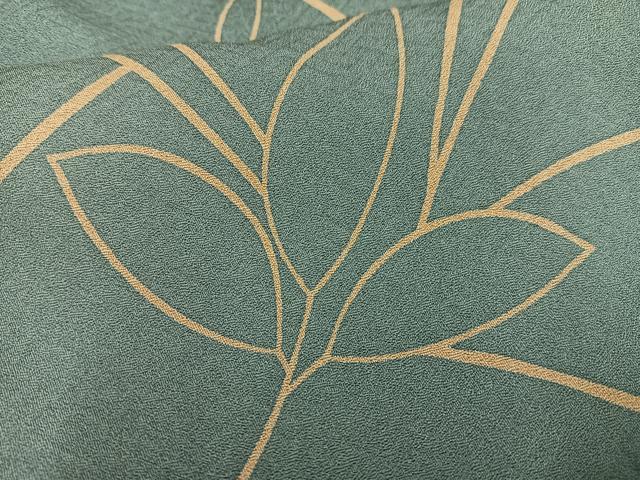 平和屋着物■上質な小紋　枝葉文　正絹　逸品　AABG5004oa