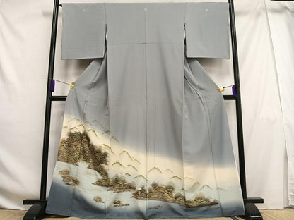 平和屋着物■豪華色留袖 風景松文 暈し染め 金彩 正絹 逸品 AABG5005oa