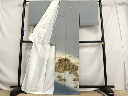 平和屋着物■豪華色留袖 風景松文 暈し染め 金彩 正絹 逸品 AABG5005oa