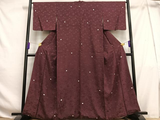 平和屋着物■上質な小紋　絞り　枝花文　正絹　逸品　AABG5008oa