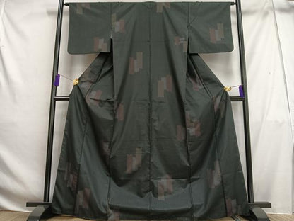 平和屋着物■上質な紬　短冊文　正絹　逸品　AABG5012oa