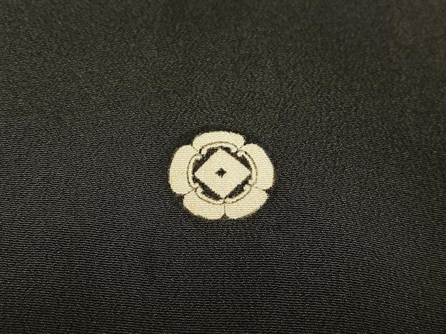 平和屋着物■豪華黒留袖 駒刺繍 孔雀花文 金彩 正絹 逸品 AABG5018oa