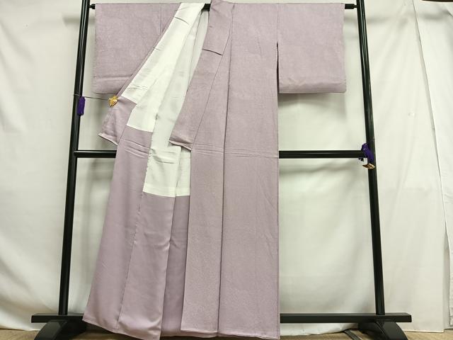 平和屋着物■上質な色無地　紋意匠　紅藤色　正絹　逸品　AABG5027oa