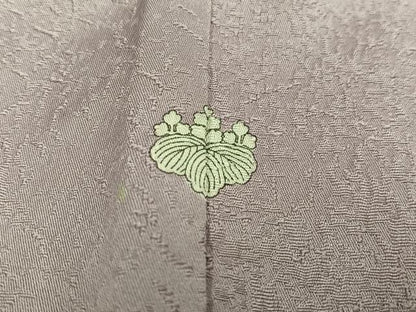 平和屋着物■上質な色無地　紋意匠　紅藤色　正絹　逸品　AABG5027oa