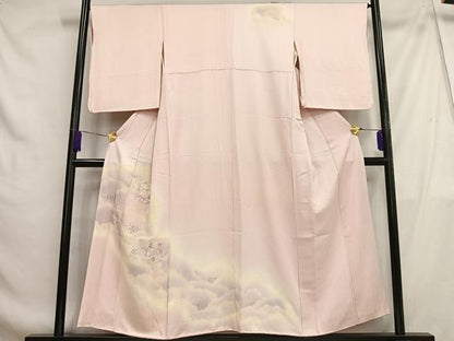 平和屋着物■訪問着 刺繍 草花雲重ね文 暈し染め 正絹 逸品 AABG5044oa