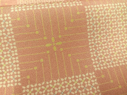 平和屋着物■上質な小紋 市松文様 正絹 逸品 AABG5051oa