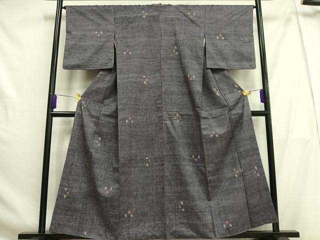 平和屋着物■上質な紬　あられ文　正絹　逸品　AABG5062oa