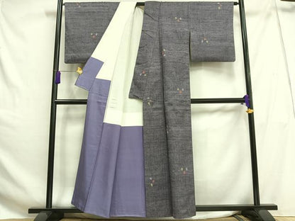 平和屋着物■上質な紬　あられ文　正絹　逸品　AABG5062oa