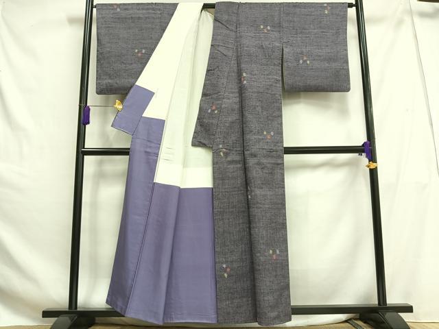 平和屋着物■上質な紬　あられ文　正絹　逸品　AABG5062oa