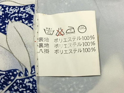 平和屋着物■小紋 草花文 洗える着物 AABG5063oa