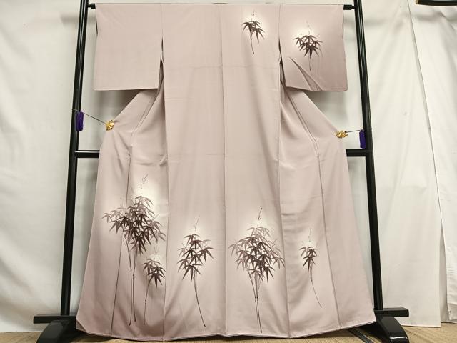 平和屋着物■訪問着 笹の葉文 暈し染め 正絹 逸品 AABG5067oa