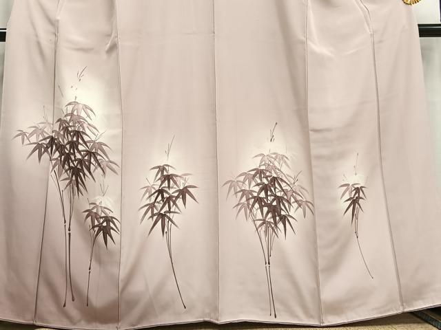 平和屋着物■訪問着 笹の葉文 暈し染め 正絹 逸品 AABG5067oa