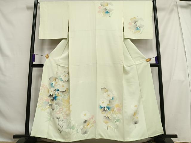 平和屋着物■訪問着 刺繍 枝花文 正絹 逸品 AABG5083oa