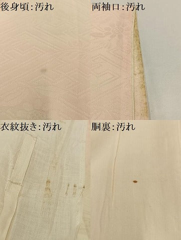 平和屋着物■長襦袢　袷　紗綾形花地紋　暈し染め　正絹　逸品　AABG5087oa