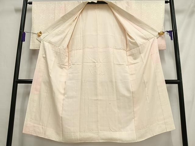 平和屋着物■長襦袢　袷　紗綾形花地紋　暈し染め　正絹　逸品　AABG5087oa