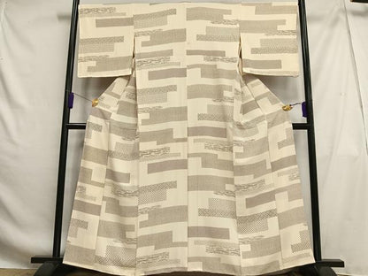 平和屋着物■上質な小紋 作家物 横段文 正絹 逸品 AABG5091oa