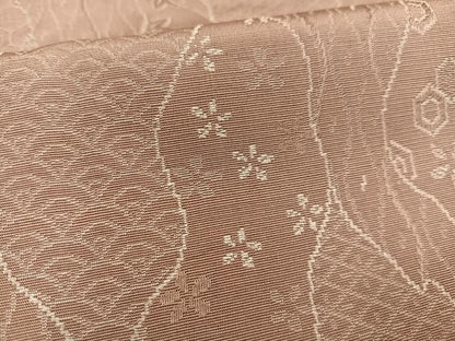 平和屋着物■上質な色無地 蜀江花地紋 蘇芳香色 正絹 逸品 AABG5100oa