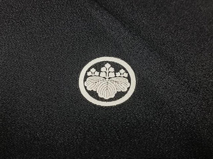 平和屋着物■豪華黒留袖　刺繍　風景草花文　松竹梅　金彩　正絹　逸品　AABG5124oa