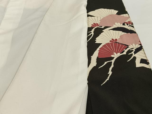 平和屋着物■豪華黒留袖　飛鶴松文　金銀糸　金彩　正絹　逸品　AABG5125oa