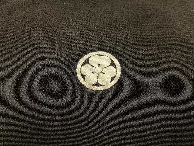 平和屋着物■豪華黒留袖　駒刺繍　鳳凰松文　金糸　金彩　正絹　逸品　AABG5128oa