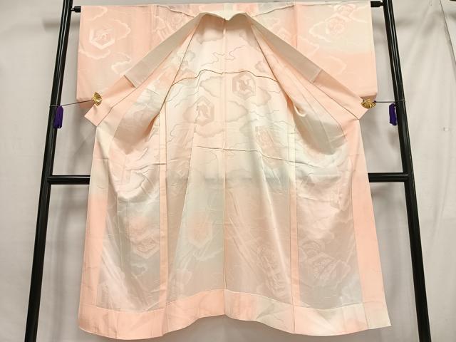 平和屋着物■長襦袢 無双仕立て 花亀甲文 暈し染め 正絹 逸品 AABG5185oa