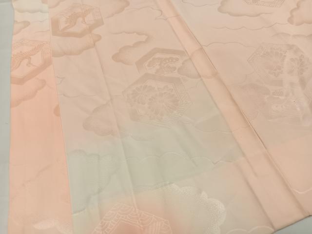 平和屋着物■長襦袢 無双仕立て 花亀甲文 暈し染め 正絹 逸品 AABG5185oa