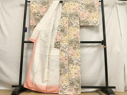 平和屋着物■上質な小紋 花貝桶文 金彩 正絹 逸品 AABG5189oa