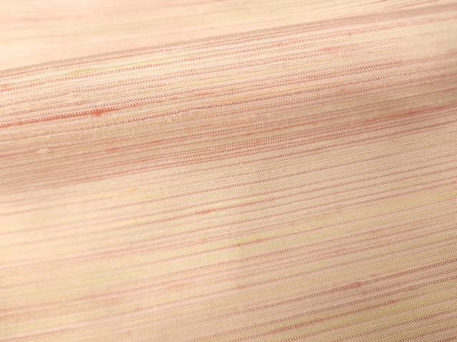 平和屋着物●紅花紬　米沢　霞文　ロング丈　正絹　逸品　AABG5201ck
