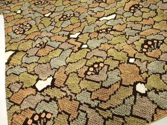 平和屋着物●上質な小紋　総絞り　花尽くし　高島屋扱い　正絹　逸品　AABG5204ck