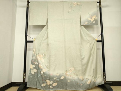 平和屋着物●訪問着　芝花文　暈し染め　金彩　正絹　逸品　AABG5205ck
