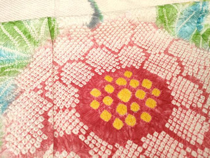 平和屋着物●豪華振袖　総絞り　草花文　正絹　逸品　AABG5213ck