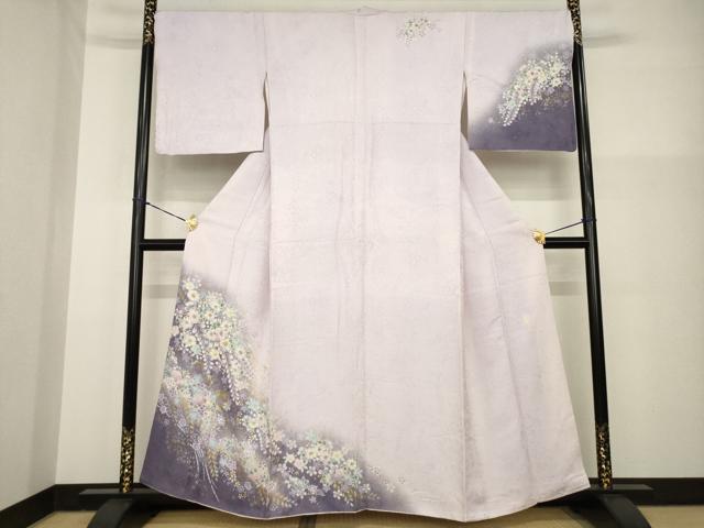 平和屋着物●越後十日町の一流染匠　桐屋・翠山工房　訪問着　辻が花　暈し染め　金彩　やまと誂製　正絹　逸品　AABG5214ck