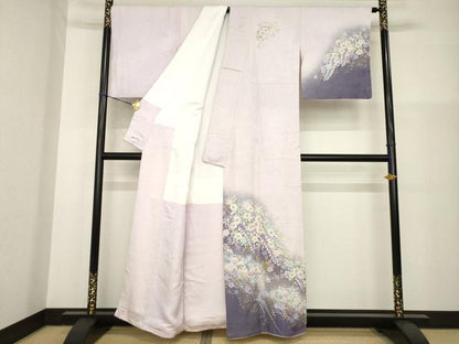 平和屋着物●越後十日町の一流染匠　桐屋・翠山工房　訪問着　辻が花　暈し染め　金彩　やまと誂製　正絹　逸品　AABG5214ck