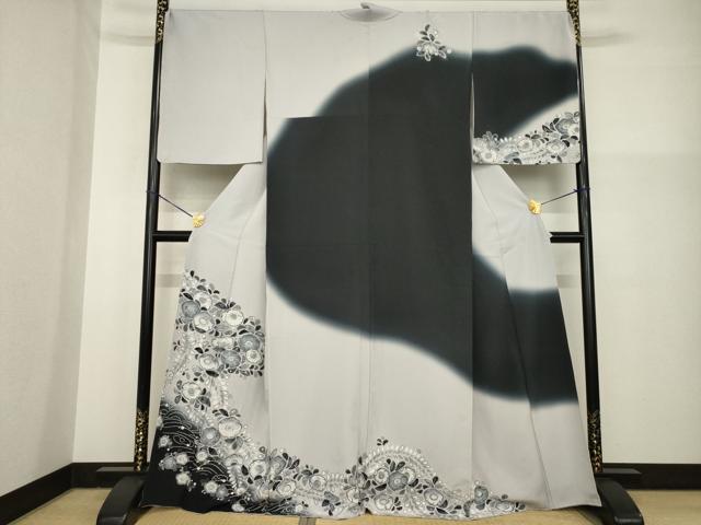 平和屋着物●訪問着　辻が花　暈し染め　正絹　逸品　AABG5215ck