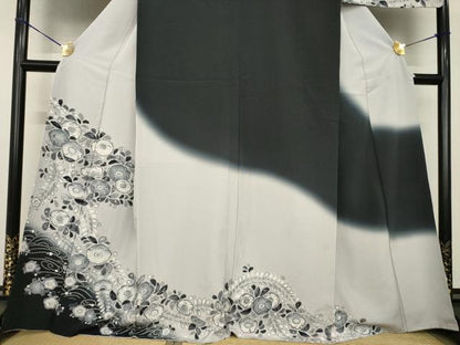 平和屋着物●訪問着　辻が花　暈し染め　正絹　逸品　AABG5215ck