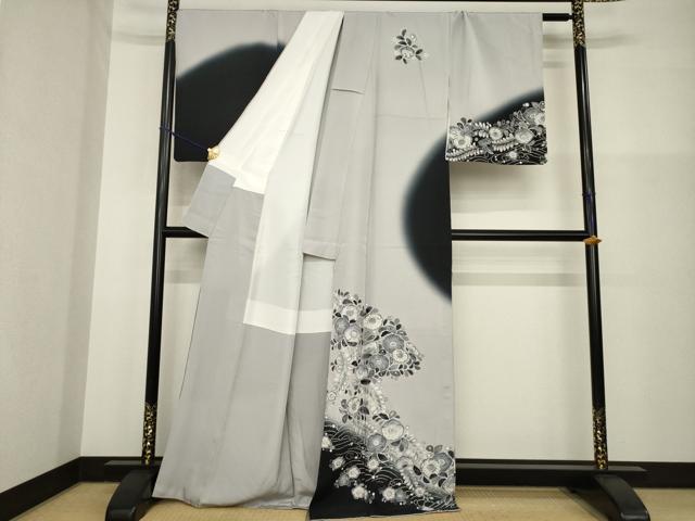 平和屋着物●訪問着　辻が花　暈し染め　正絹　逸品　AABG5215ck