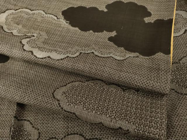平和屋着物●本場大島紬　割込み絣　雲重ね文　正絹　逸品　AABG5218ck