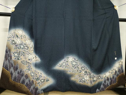 平和屋着物●林 潤一　訪問着　辻が花　暈し染め　正絹　逸品　AABG5219ck