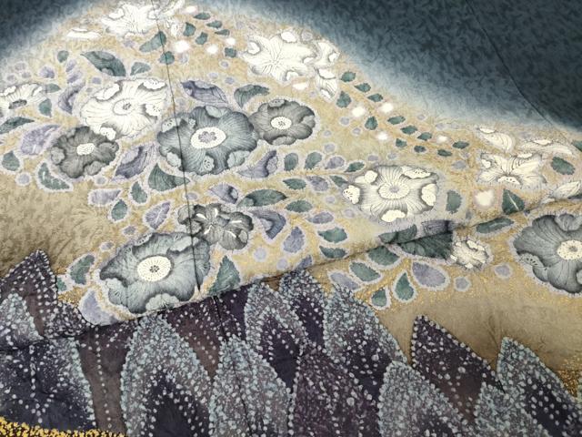 平和屋着物●林 潤一　訪問着　辻が花　暈し染め　正絹　逸品　AABG5219ck