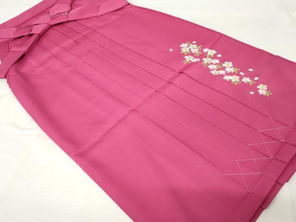 平和屋着物●女性　行灯袴　刺繍　桜　金糸　洗える着物　未使用　AABG5221ck