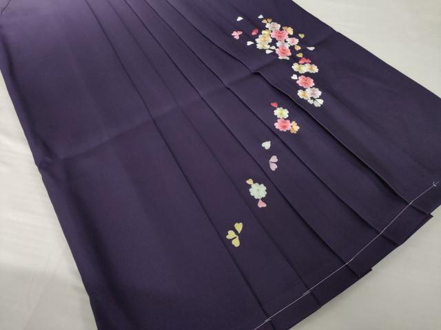 平和屋着物●女性　行灯袴　総刺繍　舞花文　暈し染め　金糸　洗える着物　未使用　AABG5223ck