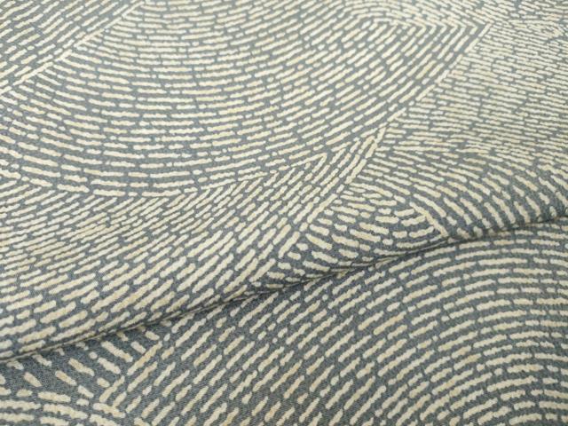 平和屋着物●ファッションデザイナー 花井幸子　小紋　立波文　正絹　逸品　AABG5225ck