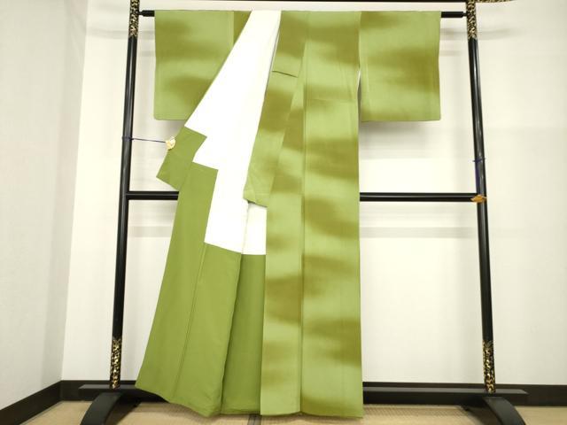 平和屋着物●銀座　志ま亀　小紋　霞文　暈し染め　たとう紙付き　正絹　逸品　AABG5226ck