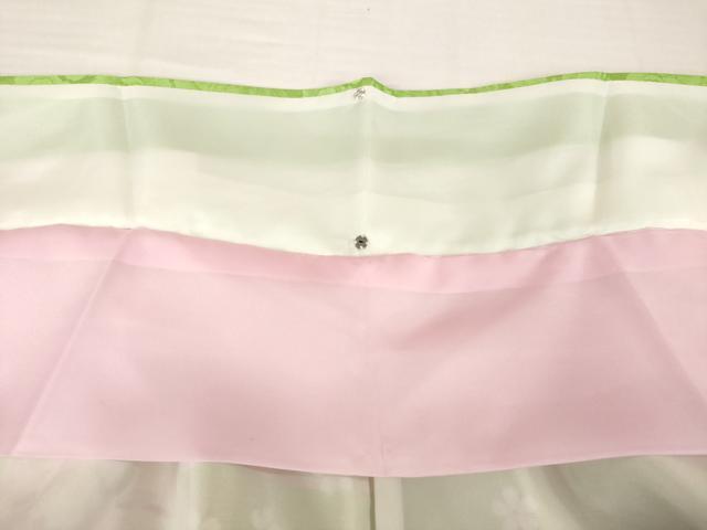 平和屋着物●小振袖　二尺袖　舞花文　暈し染め　金彩　金通し地　洗える着物　AABG5230ck