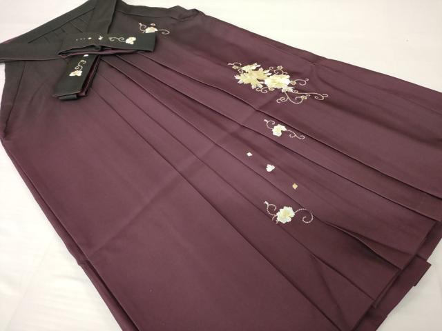 平和屋着物●女性　行灯袴　総刺繍　飾花文　暈し染め　金糸　洗える着物　AABG5232ck