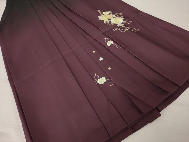 平和屋着物●女性　行灯袴　総刺繍　飾花文　暈し染め　金糸　洗える着物　AABG5232ck