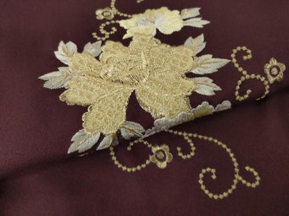 平和屋着物●女性　行灯袴　総刺繍　飾花文　暈し染め　金糸　洗える着物　AABG5232ck